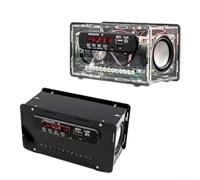 Kit de bricolage avec haut-parleur BT avec radio FM, kit électronique pour apprendre à souder, affichage du niveau activé par la voix, télécommande, USB/SD/AUX, projet de bricolage pour les