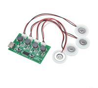Kit de bricolage avec humidificateur de brouillard 4 avec circuit imprimé pilote, module DC 5 V, atomisation 108 kHz pour hydratation des plantes et application du produit, vert JY-004