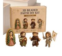 Kit de bricolage avec perles 3D - Mini décoration faite à la main avec foi et ange 3D | Kit de broderie avec perles pour anniversaire, salle de bain, bijoux, loisirs créatifs, maison, art, vacances