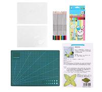 Kit de bricolage avec planche à découper A4, 12 couleurs, film rétractable pour boucles d'oreilles faites à la main, pendentifs, activités artistiques en salle de classe, matériau PP PVC