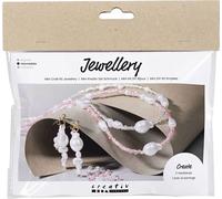 Kit de bricolage Bijoux en perles, pour collier et boucles d'oreilles, matériel et instructions inclus