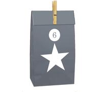 Kit de bricolage calendrier de l'avent ÉTOILE en gris