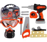 Kit de bricolage dans une boîte à outils Perceuse à accu Lunettes de protection