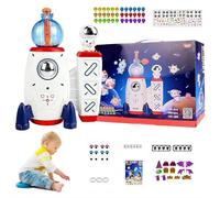 Kit De Bricolage De Ballons Magiques Spatiaux, Kit De Bulles Nano-ruban, Ballons Décorés D'autocollants, Jouet Pour Enfants, Ballon Fusée Collant Bricolage Avec Lanceur De Pompe, Pour Garçons 230pcs