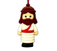 Kit de bricolage de boutons de Noël - Pendentifs religieux pour le sapin de Noël - Décoration de Noël pour Jésus et Marie - Cet ensemble en feutre, boutons et fil - Pendentif pour les fêtes de Noël