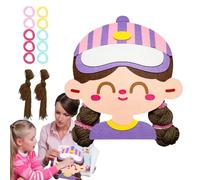 Kit de bricolage de coiffure, jouet pour cheveux pour - Jouet éducatif fait à la main pour tresser les cheveux, jouet à tresser pour filles, livre de tressage travailleux, jouets de princesse