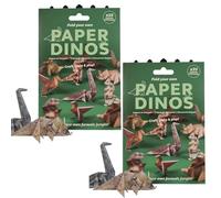 Kit de bricolage en papier origami - 50 chats, chiens et dinosaures 3D faits à la main pour décoration de bureau créative - Artisanat amusant pour les amoureux des animaux