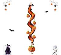 Kit de bricolage en spirale au crochet d'Halloween enchanté, une expérience | Créez facilement des souvenirs de vacances exquis, conçus spécifiquement for les débutants, comprend tous les(Pumpkin)
