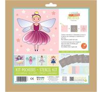 Kit de bricolage "Fées" avec pochoirs et cartes, dès 4 ans