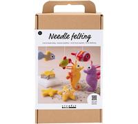 Kit de bricolage "Feutrage à l'aiguille", kit de bricolage d'animaux marins pour enfants et adultes