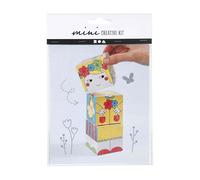Kit de bricolage "Fillette aux fleurs", cubes à colorier pour enfants