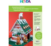Kit de bricolage HEYDA maison croustillante maison en pain d'épices en carton blanc