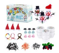 Kit de bricolage - Kit d'argile sèche à l'air libre - 200 g - Figurines de neige faites à la main pour enfants - Collection de jouets éducatifs - Boîte de bricolage créative sur le thème de l'hiver