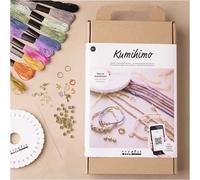 Kit de bricolage Kumihimo, y compris disque à tresser, cordelette en macramé et instructions