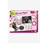 Lena 42705 - XXL kit de bricolage DIY My Pony, kit complet pour attrape-rêves en fer à cheval, bracelet de cheval, badge à épingler et set d'autocollants, pour enfants à partir de 6 ans