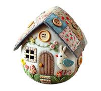 Kit De Bricolage Oeufs De Paques En Feutre Patchwork Maison D'œufs de Poussin en Feutre Patchwork Felt Egg House DIY Kit with Material Package Décoration Bricolage Paques pour Enfants et Adultes (B)