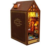 Kit de bricolage - PIMPIMSKY - Années tranquilles - Serre-livres en bois - Lumière LED - Puzzle 3D