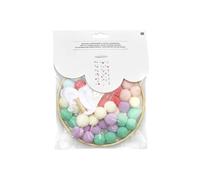 Kit de Bricolage Pompon Mobile Rico Design : Créez Votre Œuvre d'Art Personnalisée(...) - Arc-en-ciel pastel Arc-en-ciel pastel