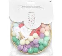 Kit de Bricolage Pompon Mobile Rico Design : Créez Votre Œuvre d'Art Personnalisée(...) - Arc-en-ciel pastel Arc-en-ciel pastel