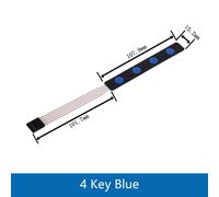 Kit de bricolage pour Ardu37Smart Car,1,2,3,4,5,6,7,8 touches,interrupteur à membrane,tableau matriciel,clavier,panneau de commande - Type 4 Key Blue