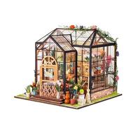 Kit de bricolage pour coin de livre, maison de poupée miniature à monter soi-même, étagère de bibliothèque, décoration d'allée, serre-livres avec lumière LED et housse anti-poussière (Jenny
