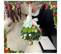 Kit De Bricolage pour Décorer Un Sapin Noël Suspendu à Une Voiture, Loisirs Créatifs Les Fêtes, Fournitures Créer Facilement des Décorations Noël, Créez Couronne Décorative Faite Maison(#F)