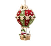 Kit de Bricolage pour Suspendre Une montgolfière de Noël : décoration Verticale 3D avec Père Noël, Bonhomme Neige et Rennes. Projet d'artisanat Fait Main à Assembler soi Suspension (F, One Size)