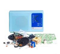 Kit de bricolage radio AM à 6 tubes avec boîtier ABS, kit de formation électronique éducative pour étudiants et passionnés, bleu, 125 x 68 x 28 mm