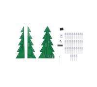 Kit de Bricolage Sapin de Noël 3D avec LED Jaune Clignotante - Kit Sapin de Noël 3D pour S'Exercer à la Soudure