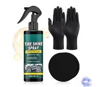 Kit De Brillance Pour Pneus De Voiture - Ensemble Ďe Solutions Đe Nettoyage Et D́e Pansement Pour Roues | Outil Applicateur D'éponge Ď̄e Système Dé Revêtement En Caoutchouc Ďé Renouvellement Đé