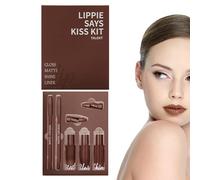 Kit De Brillant À Lèvres Et De Crayon À Lèvres | Crayon À Longue Tenue - Teint Labial - Pour Shopping Voyage Voyage D'Affaires Scène Rendez-Vous Rassemblement Vacances Fille