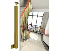 Kit de broches d'escalier carrées en métal - Support de support et balustres pour fixer un rail d'escalier sécurisé au poteau - Solution de montage latérale durable pour escaliers