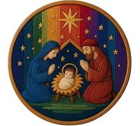 Kit de broderie à faire soi-même pour crèche de Noël - Stitch The Holy Story - Kit de broderie chrétienne pour adultes débutants - Kit de point de croix de Noël avec une touche spirituelle - Œuvre