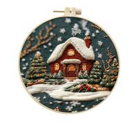 Kit de broderie à faire soi-même pour crèche de Noël - Stitch The Holy Story - Kit de broderie chrétienne pour adultes débutants - Kit de point de croix de Noël avec une touche spirituelle - Œuvre
