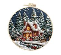 Kit de broderie à faire soi-même pour crèche de Noël - Stitch The Holy Story - Kit de broderie chrétienne pour adultes débutants - Kit de point de croix de Noël avec une touche spirituelle - Œuvre
