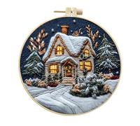 Kit de broderie à faire soi-même pour crèche de Noël - Stitch The Holy Story - Kit de broderie chrétienne pour adultes débutants - Kit de point de croix de Noël avec une touche spirituelle - Œuvre