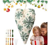 Kit de broderie à la main - Ornement en forme de cœur - Kit de bricolage complet pour projets de voyage - Décoration murale et groupe créatif