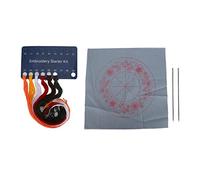 Kit de broderie ajunjiil pour les débutants, pour la décoration murale de la maison de bricolage, les illustrations de motif de couronne suspendu, Idée de peinture à la main