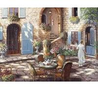 Kit de broderie au point de croix compté en coton Motif in the Morning Breeze Super Big Cotton 400 x 300 Stitch 72 x 54 cm