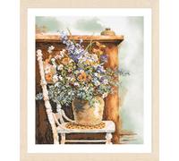 Kit de broderie au point de croix compté Lanarte « Maison et Jardin : Art floral
