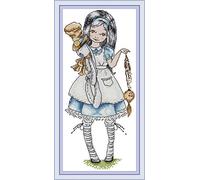 Kit de broderie au point de croix estampé, OWN4B Alice 11 carats 22,1 x 43,9 cm