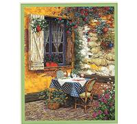 Kit de broderie au point de croix estampillé Meecaa XXXX avec accessoires pré-imprimés (48 cm x 58 cm) (maison)