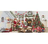 Kit de broderie au point de croix Luca-S Gold - Père Noël intérieur, B2408, kit de broderie au point de croix