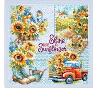 Kit de broderie au point de croix Magic Needle "Shine Like a Sunflower ", 26x26cm, DIY