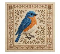 Kit de broderie au point de croix motif colibri cardinal avec motif floral, kit de broderie personnalisé pour adultes et débutants, décoration murale d'intérieur