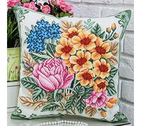 Kit de broderie au point de croix Panna : bouquet de fleurs