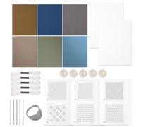 Kit de broderie avec aiguille de fil de tissu pour jeans, stabilisateur soluble dans l'eau pour la broderie, les travaux manuels, la couture et les travaux manuels