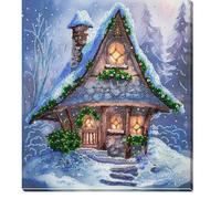 Kit de broderie avec perles Abris Art - Quand l'hiver souffle froid 25x28cm