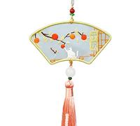 Kit de broderie comprenant un cercle de broderie, des fils de couleur, des instructions (français non garanti), amulette faite à la main, kits de broderie chinoise pour adultes amusants