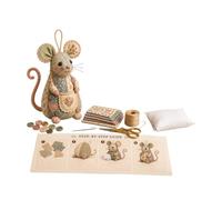 Kit De Broderie Créatif avec boutons et tissu pour souris décorative maison